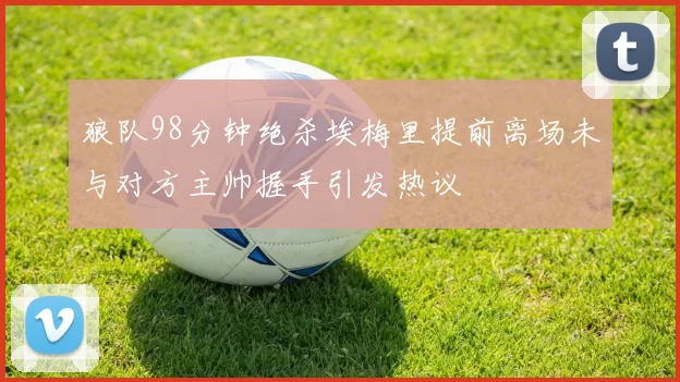 狼队98分钟绝杀埃梅里提前离场未与对方主帅握手引发热议